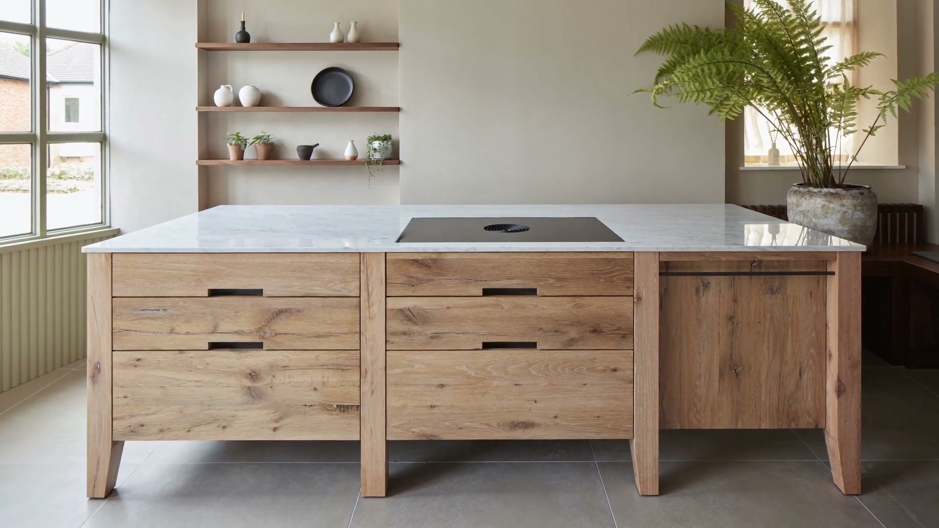 A finished Food Bench in a bright customer kitchen